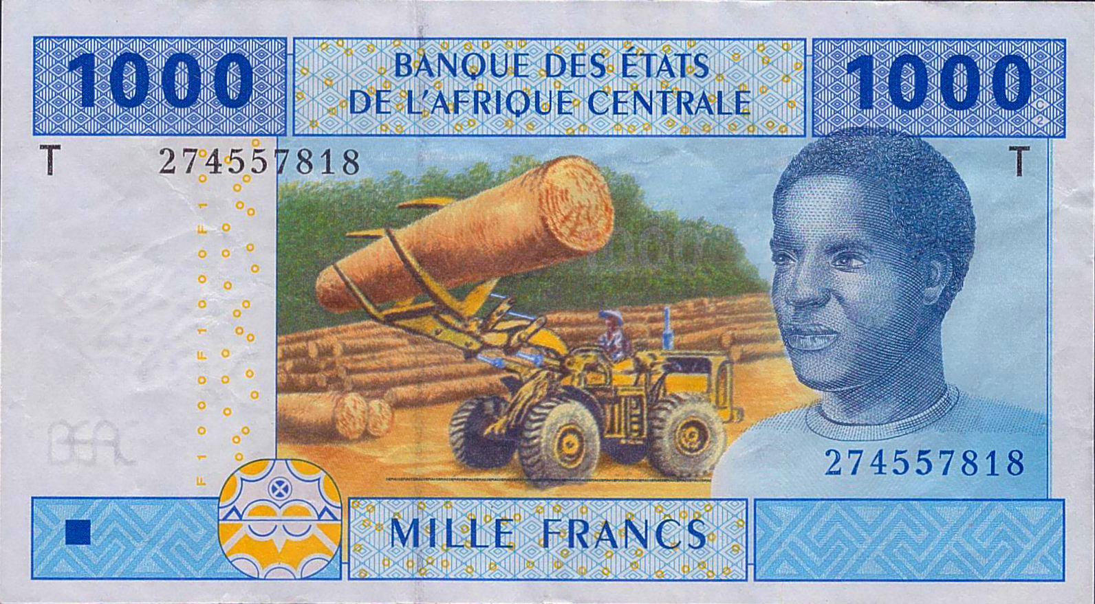 Congo (C.A.S) 1000 2002 aUNC P-107T/a